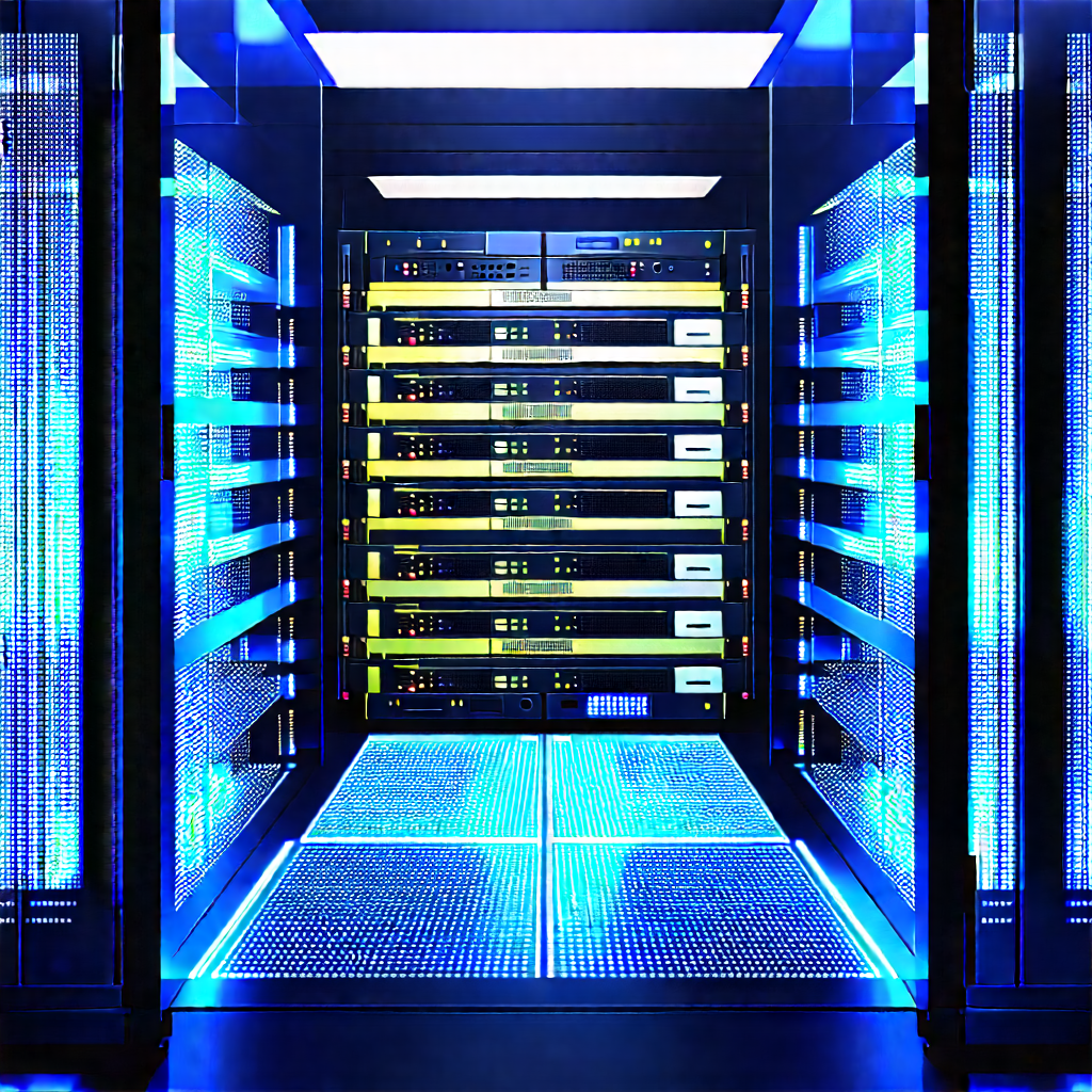 Server rack with digital particles