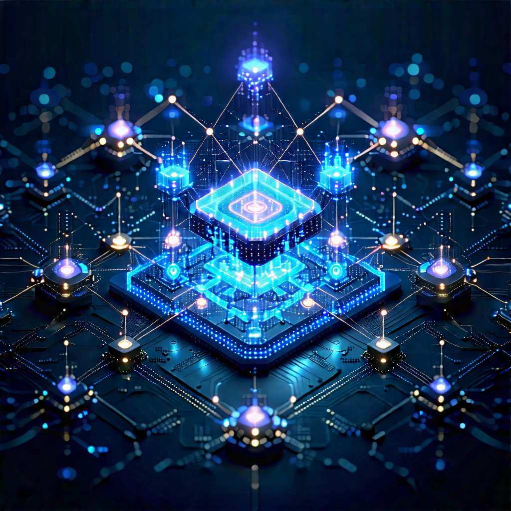 Blockchain Network Visualization With Image, There