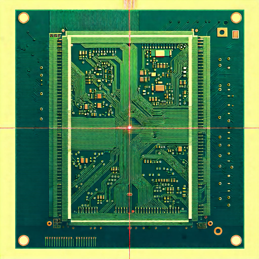 Circuit board with laser scanning