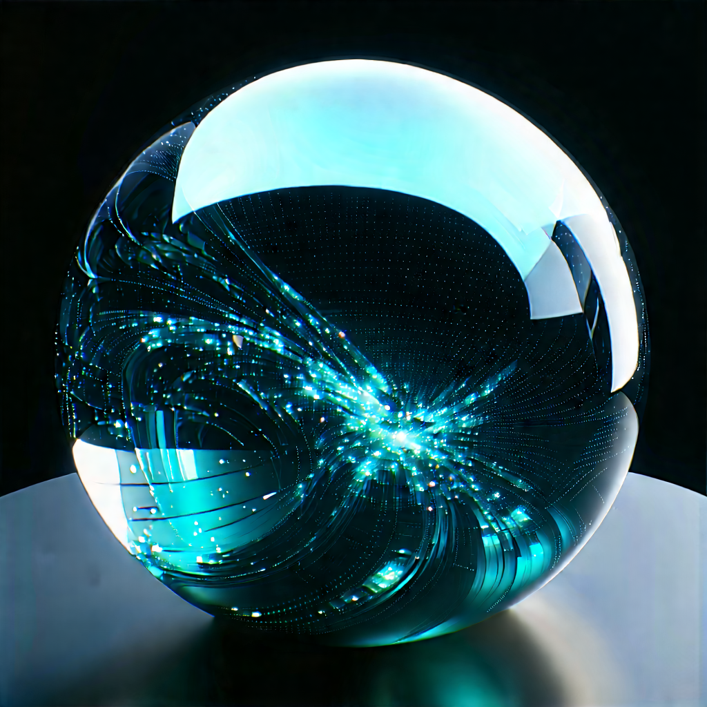 Digital Transformation Visualization With Large, Blue,