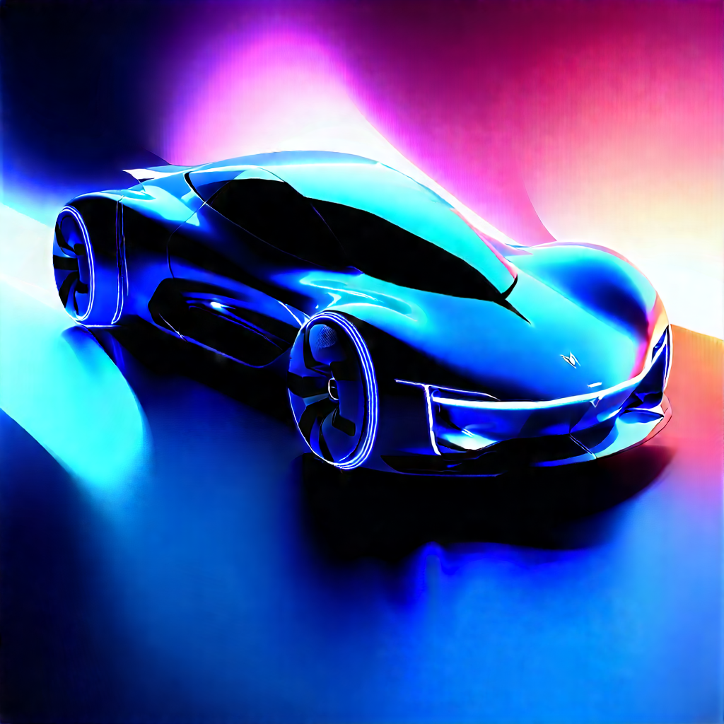 Innovative Electric Vehicle Design With Blue Futuristic