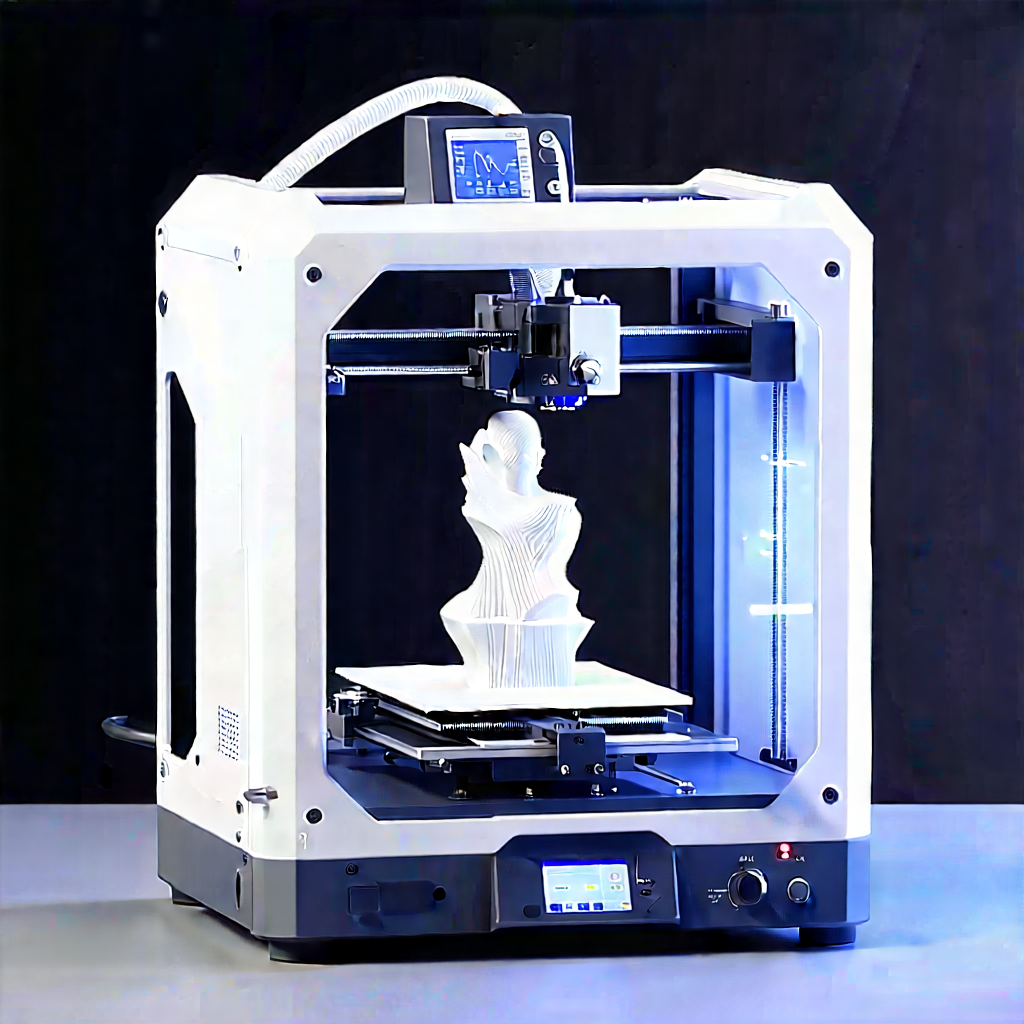 3d Printer With Data Streams With Printer Process