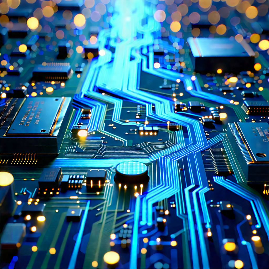Circuit board with data streams