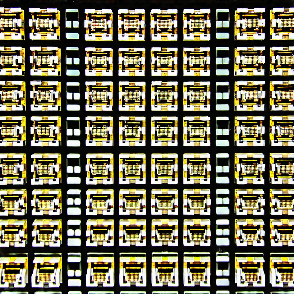 Close-up of sensor array