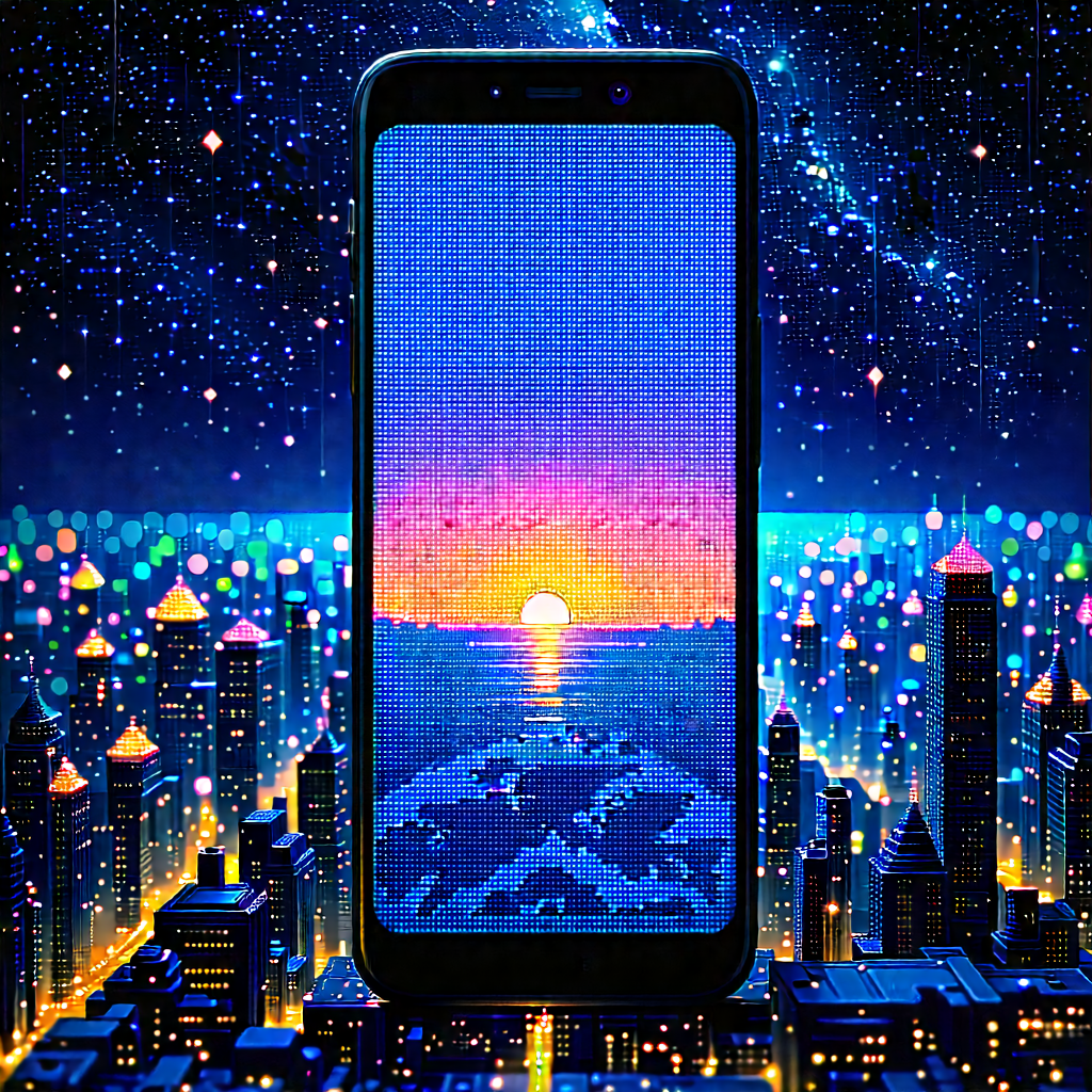 Smartphone With Data Visualization With Cell Phone