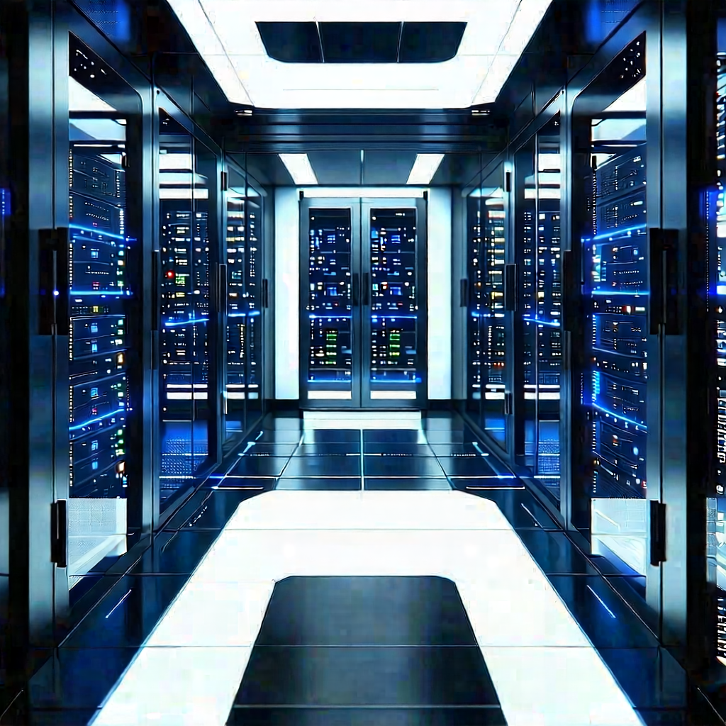 Futuristic server room