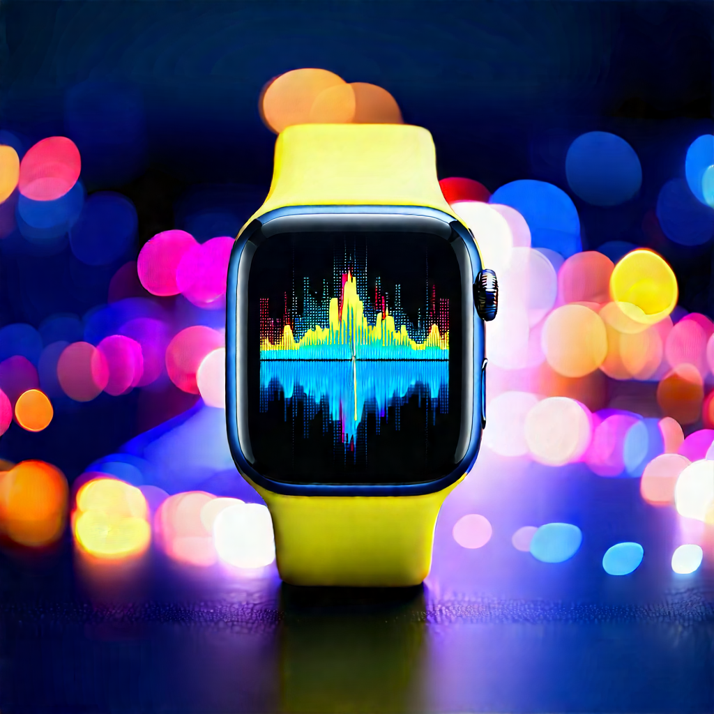 Smart Watch With Data Visualization With Yellow Watch
