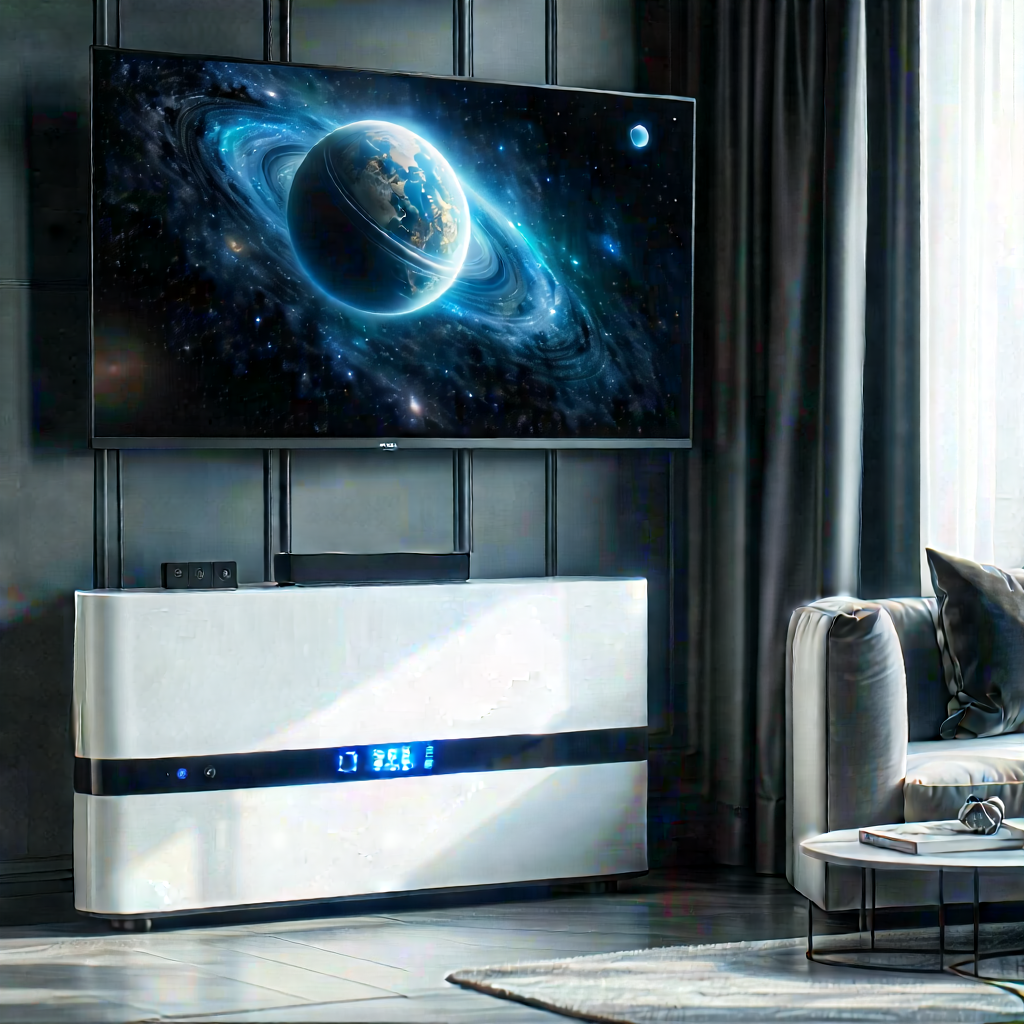 Smart Home Device With Digital Artwork With Large Flat