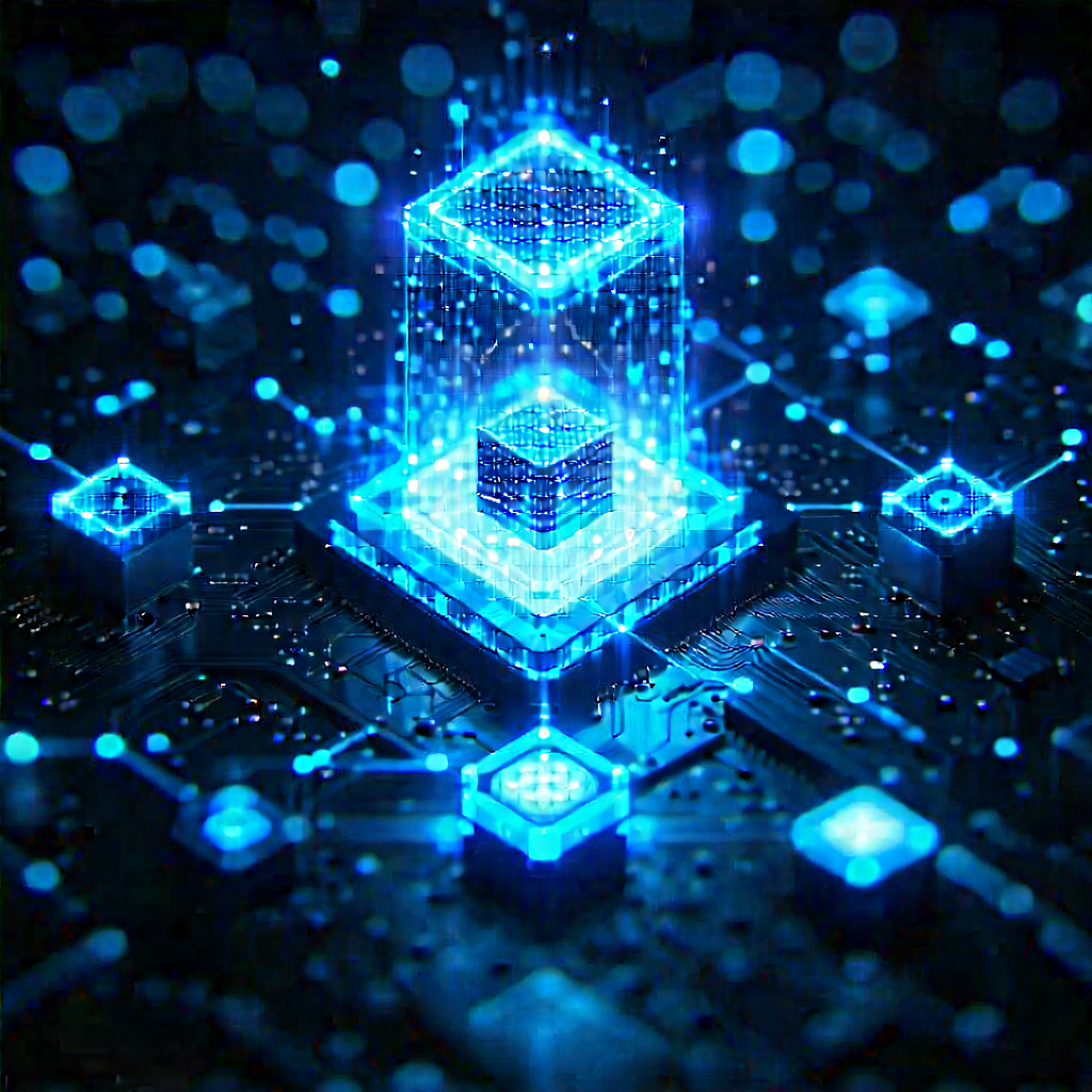 Blockchain Network Visualization With Image, There