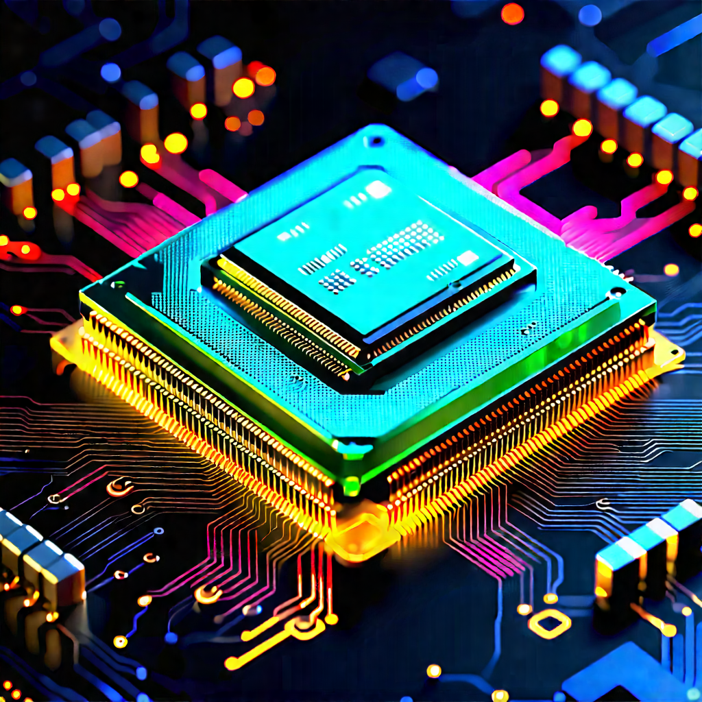 Close-up of microprocessor