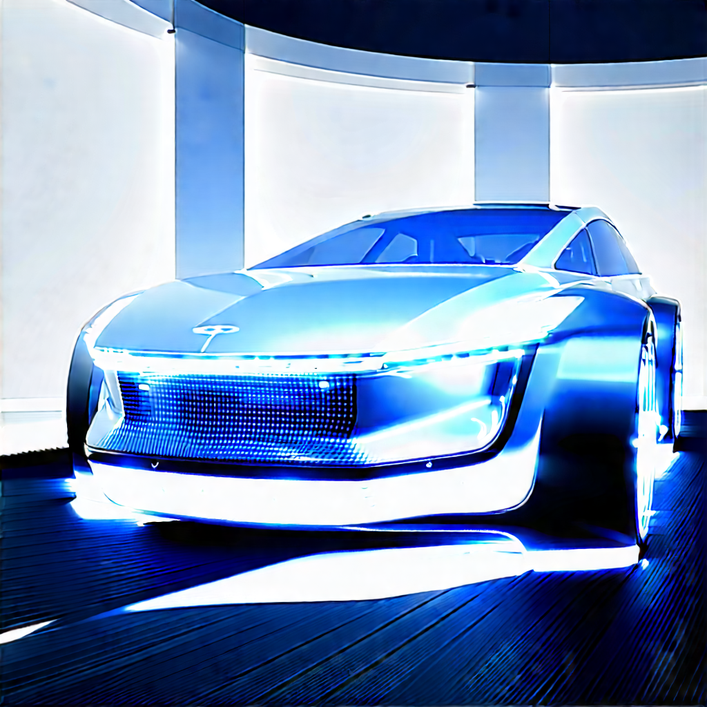 Innovative Electric Vehicle (design:1.48) With Futuristic Displayed