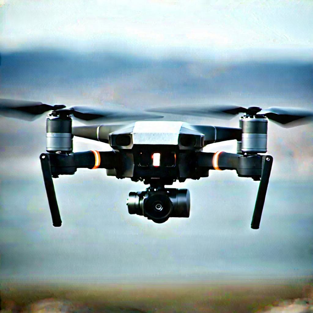 Drone With User Interface With Black White