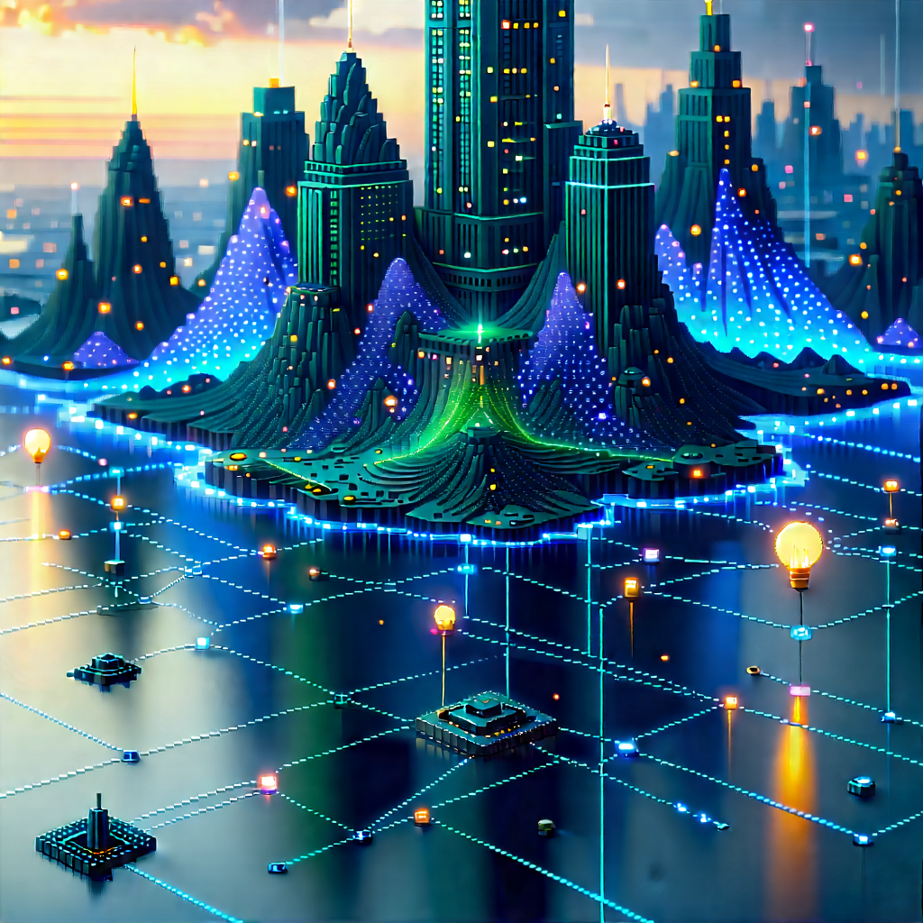 Blockchain Network Visualization With Image, There