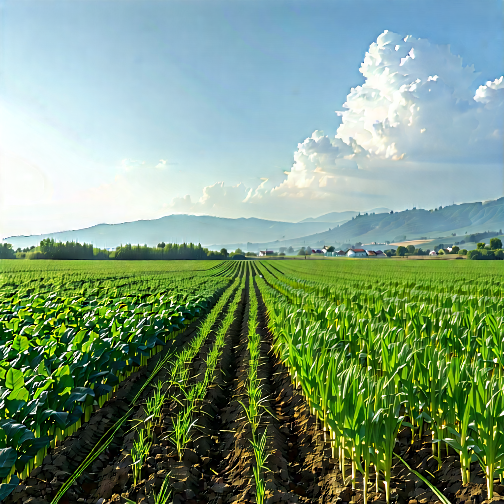 Agricultural Technology In Design Studio With Large Field