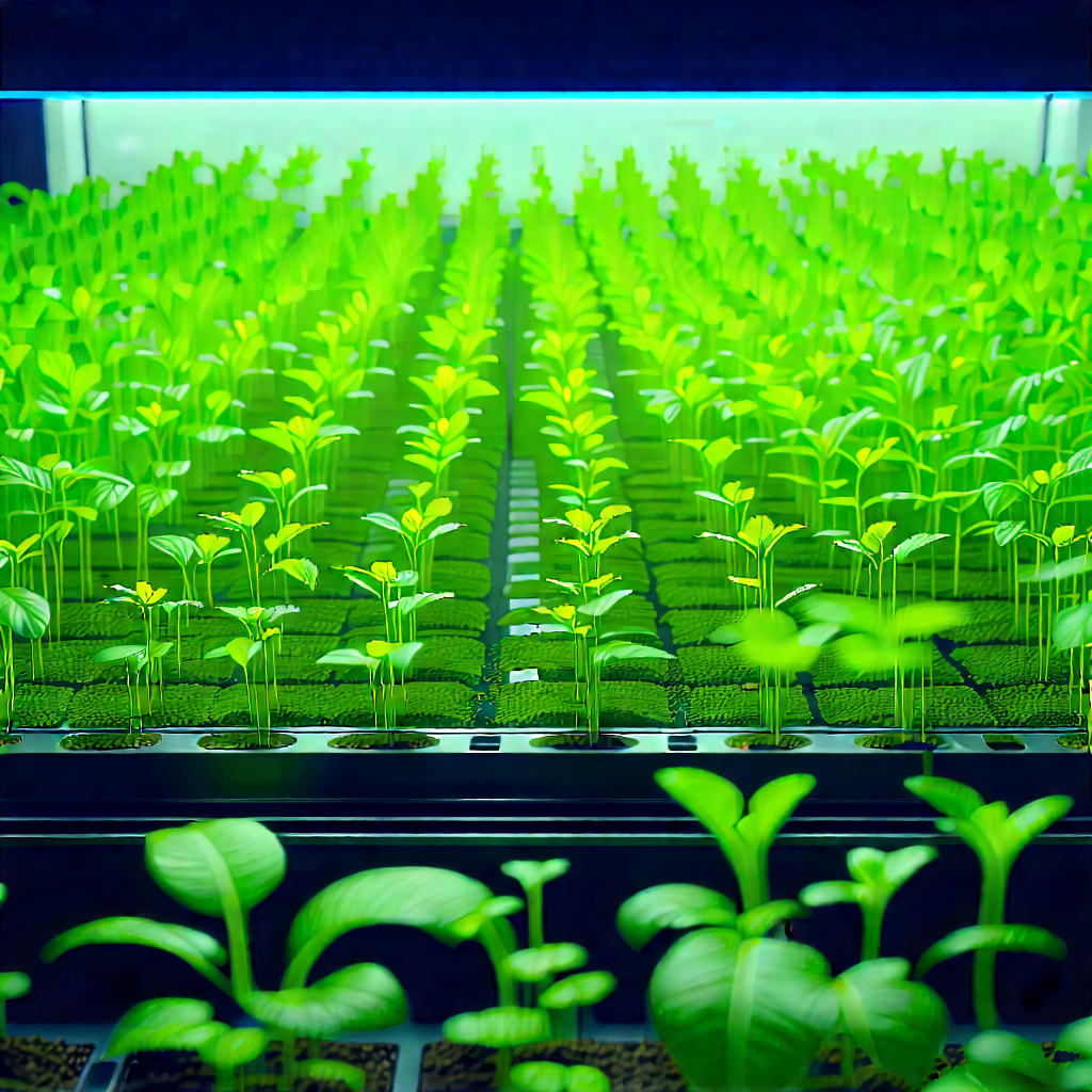 Agricultural Technology In Design Studio With Greenhouse Filled