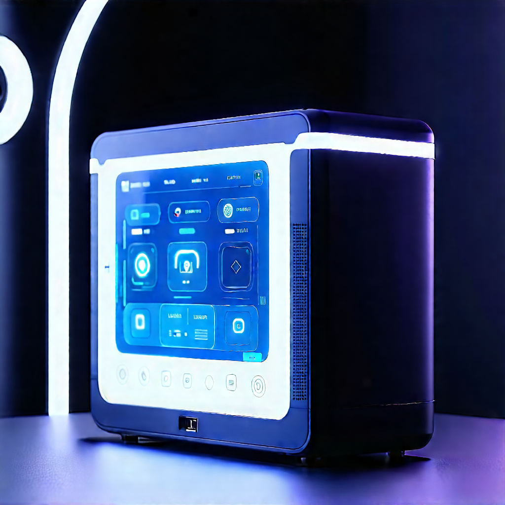 Smart Home Device With User Interface With Small, Blue