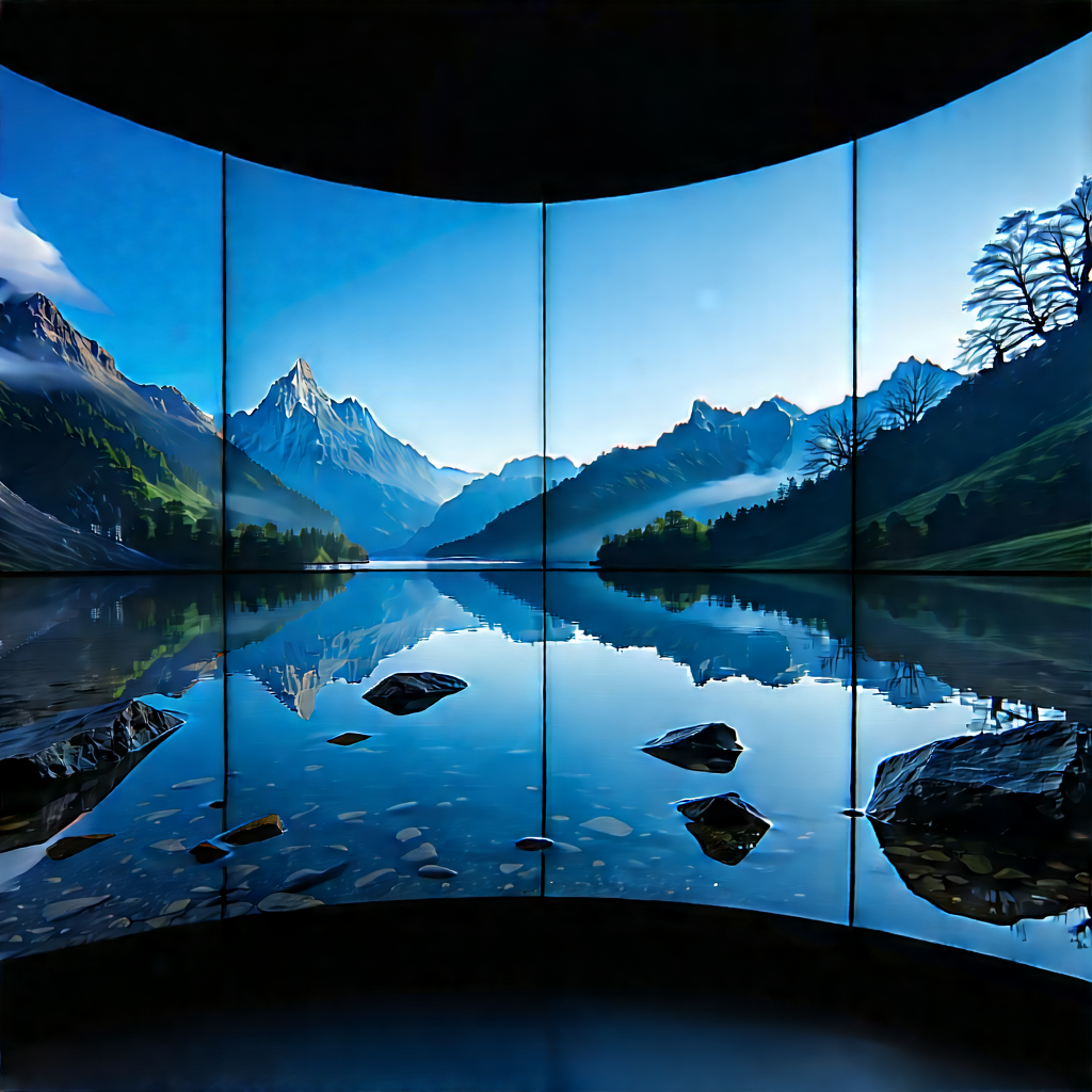 Entertainment Technology In Tech Office With Large, Panoramic
