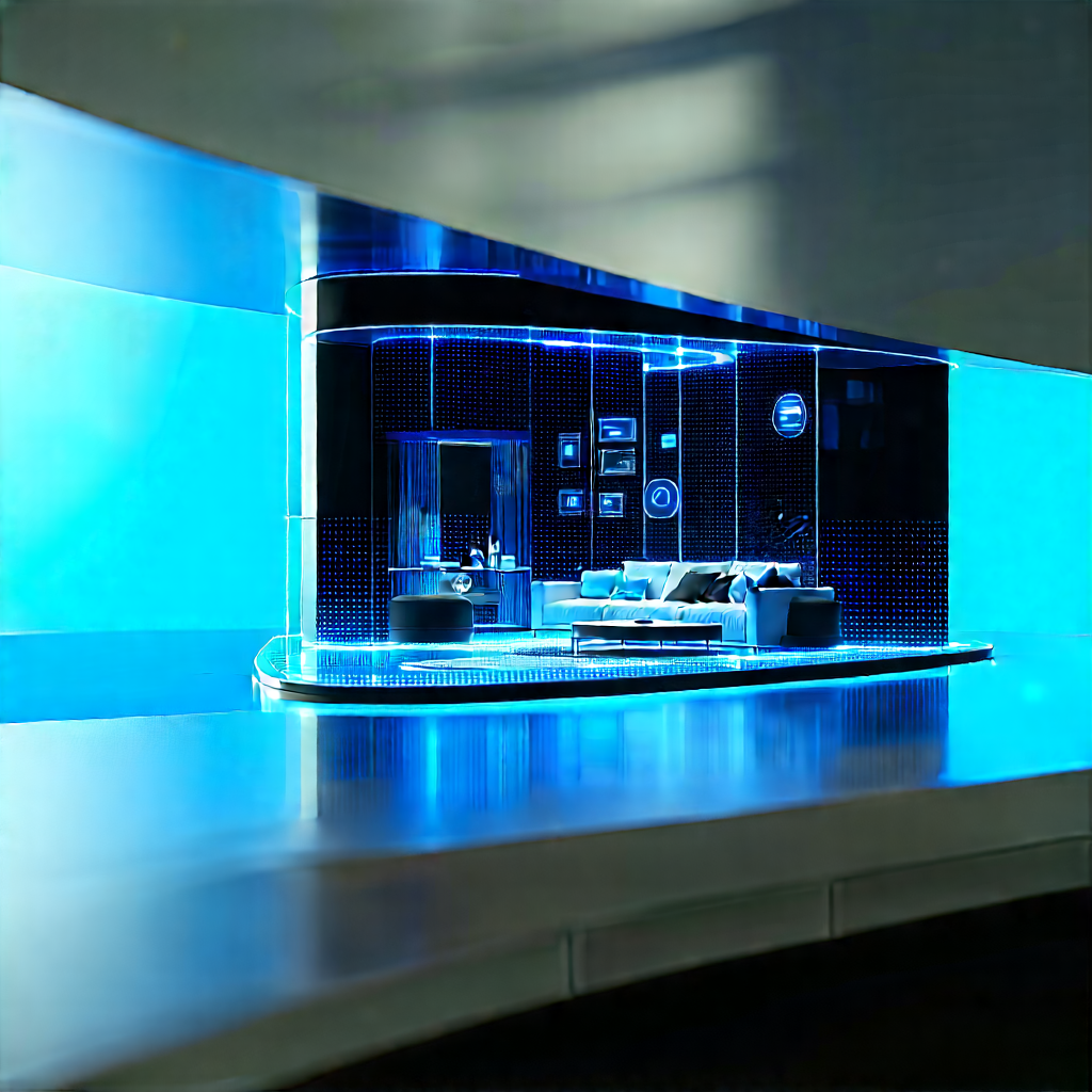 (futuristic:1.14) smart home