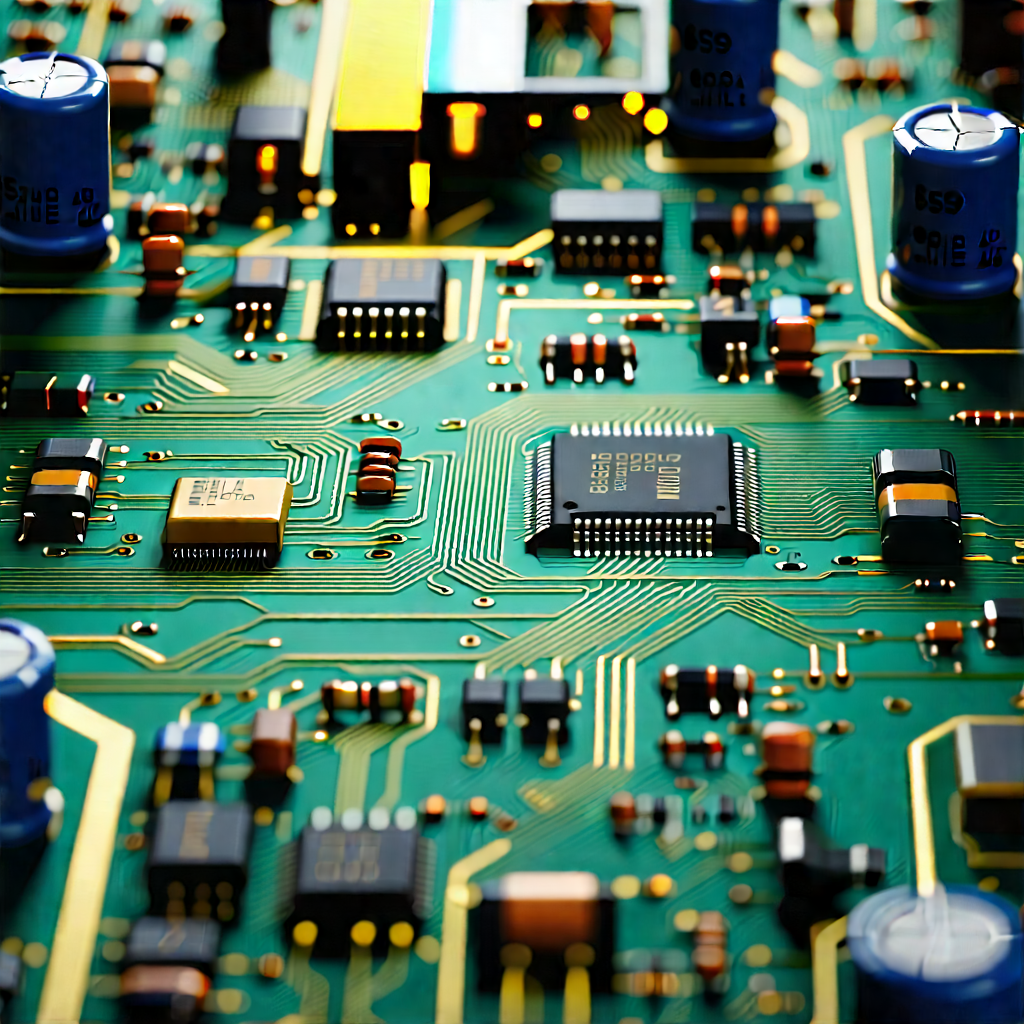 Close-up of electronic circuit