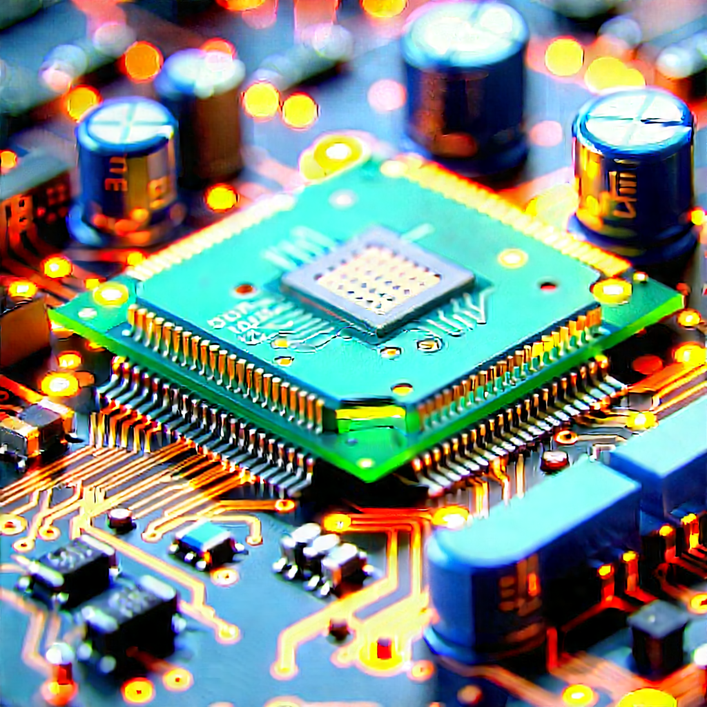 Close-up of electronic circuit
