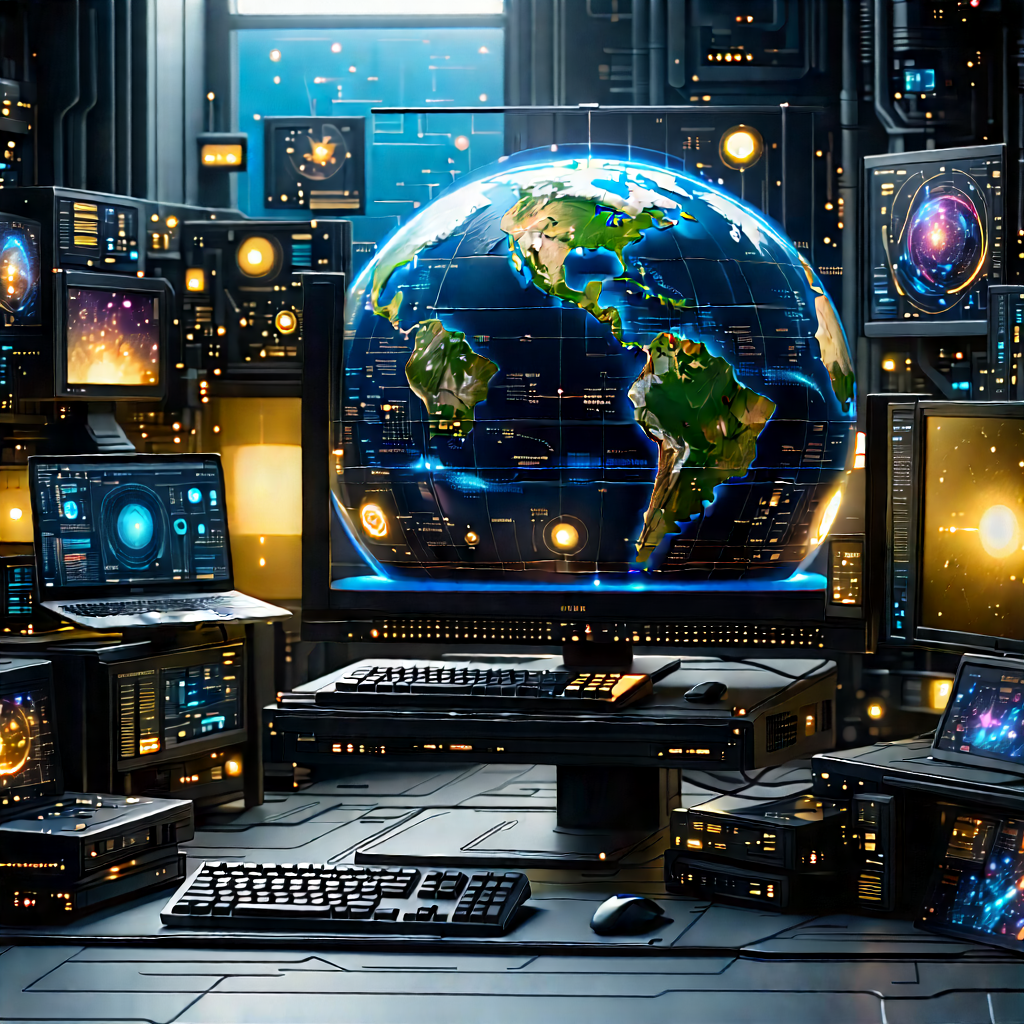 Educational Technology In Tech Office With Image, There