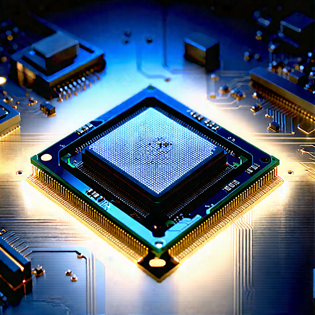 Close-up of microprocessor