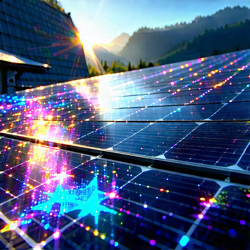 Solar Panel With Holographic Projection With Solar Panel