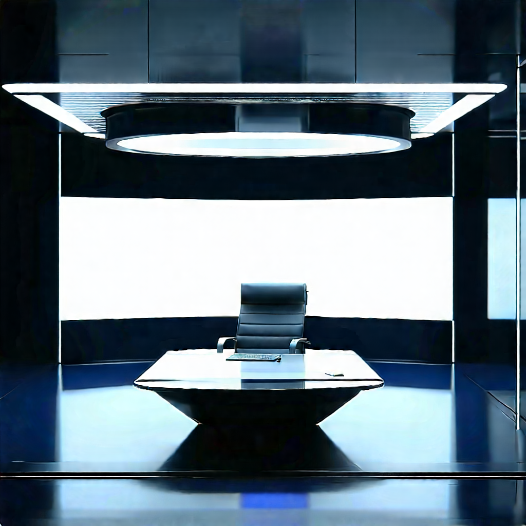 Futuristic Tech Startup Office With Room Large,