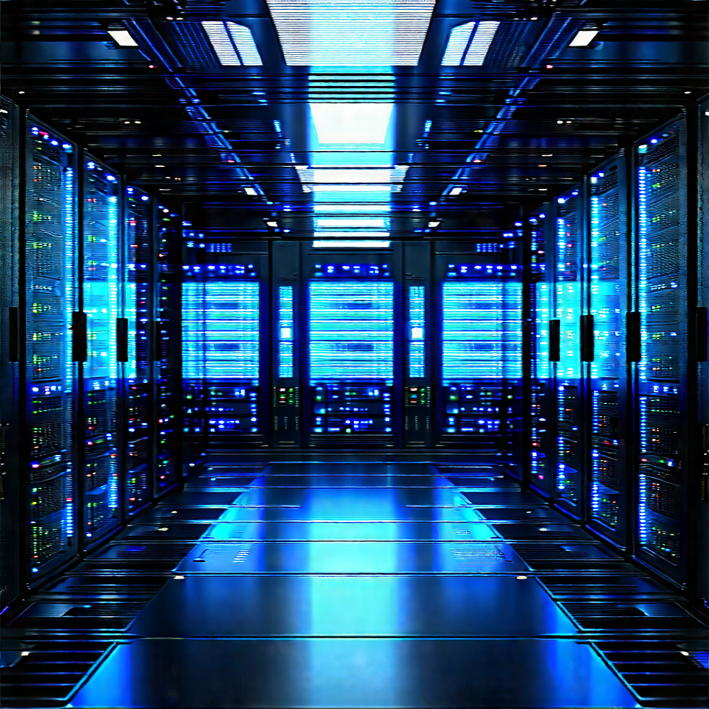 Futuristic Server Room With Image, There