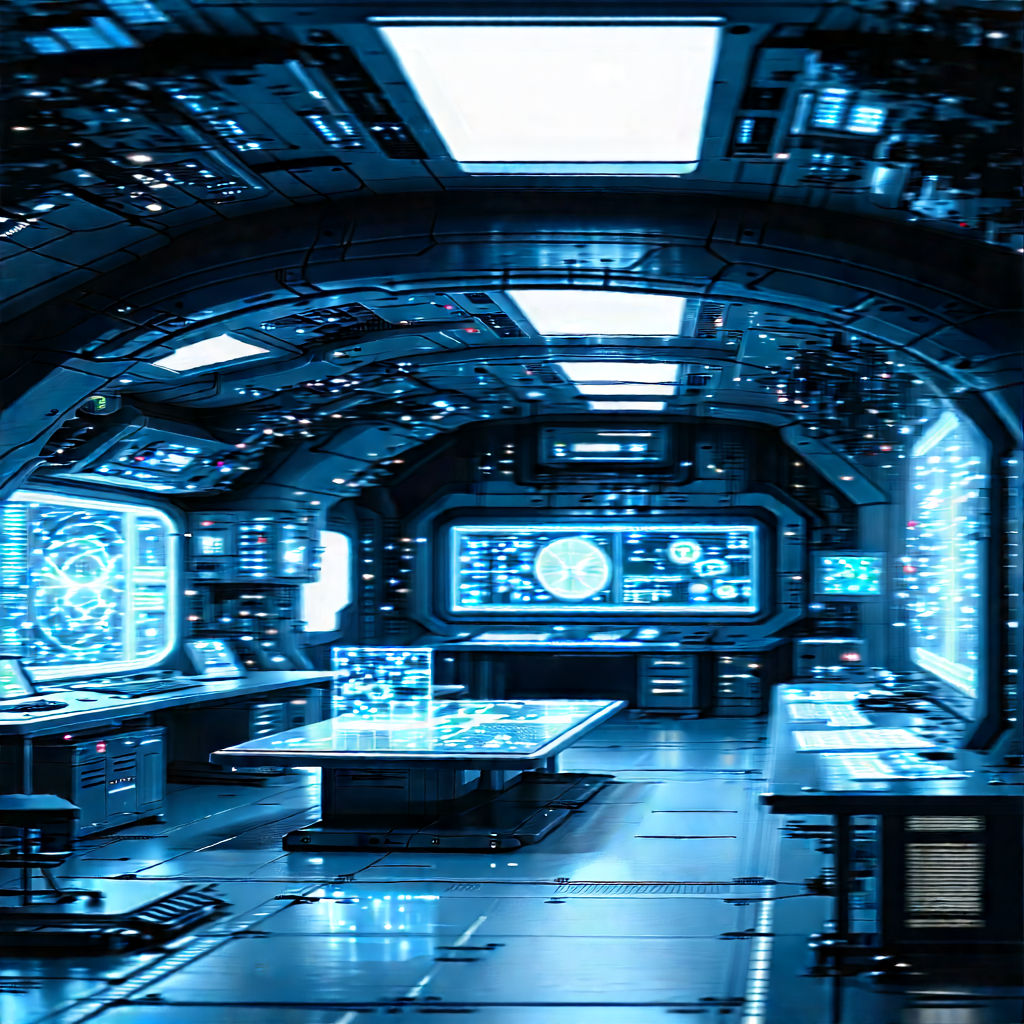 Futuristic Research Laboratory With Futuristic Setting,