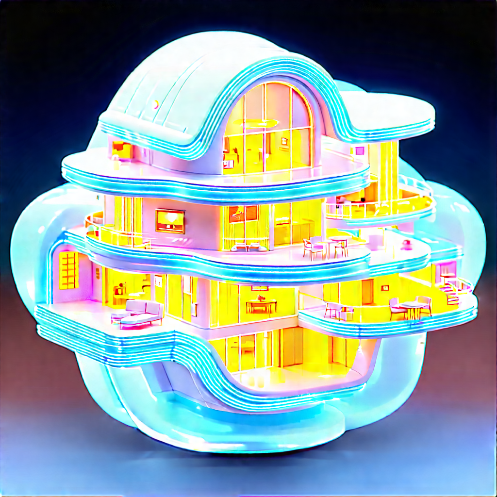Futuristic Smart Home With Large, Futuristic-looking