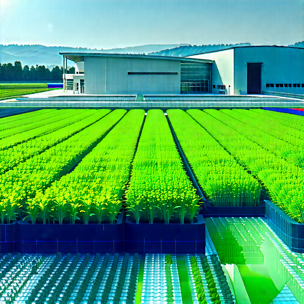Agricultural Technology In Modern Laboratory With Large Green