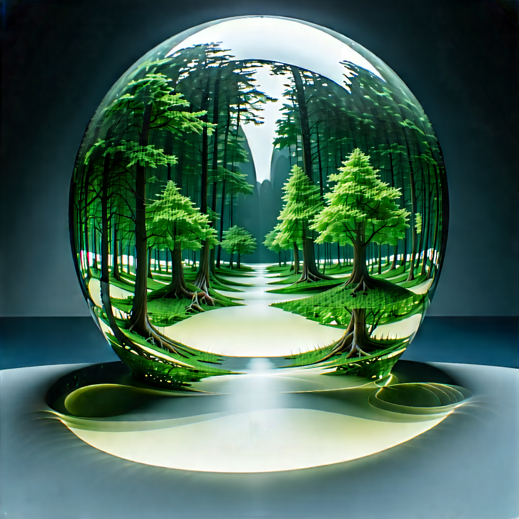 Educational Technology In Research Center With Large Glass