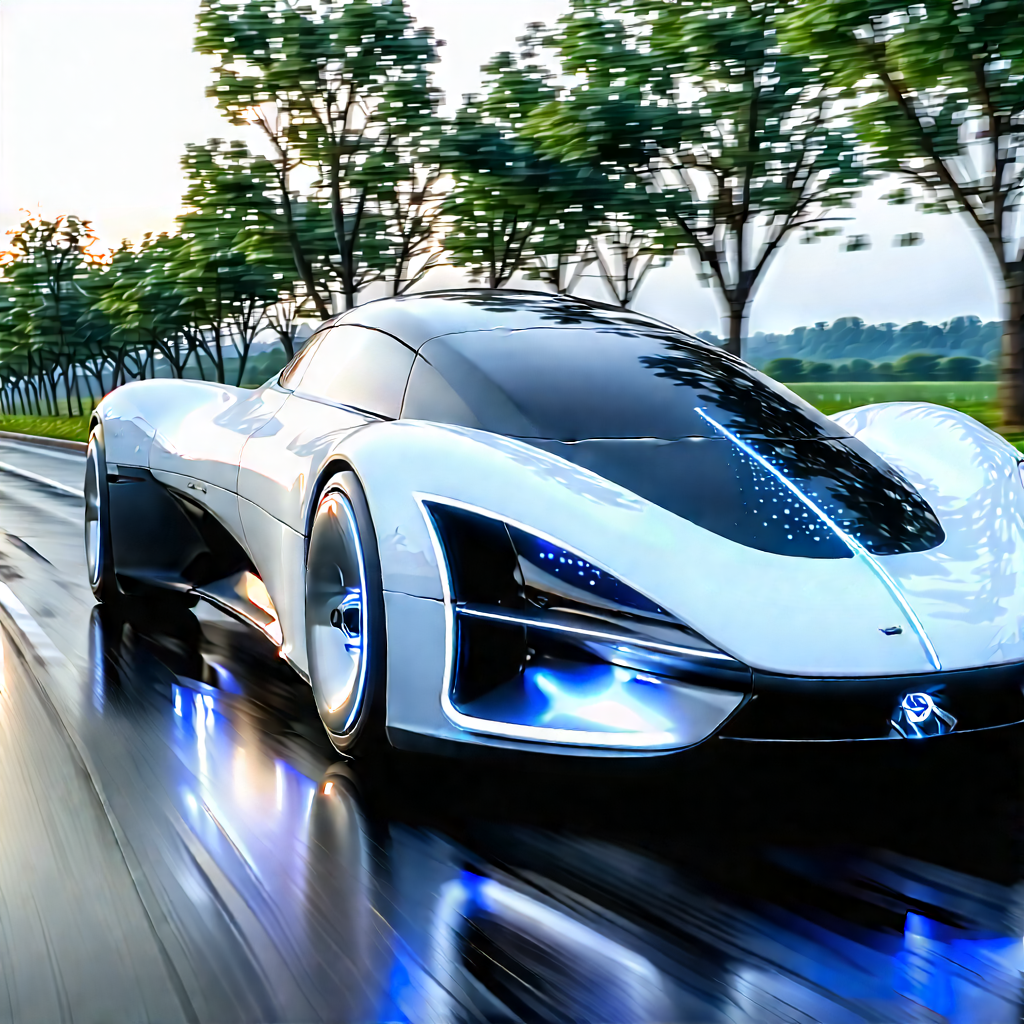 Innovative Electric Vehicle Design With White Sports