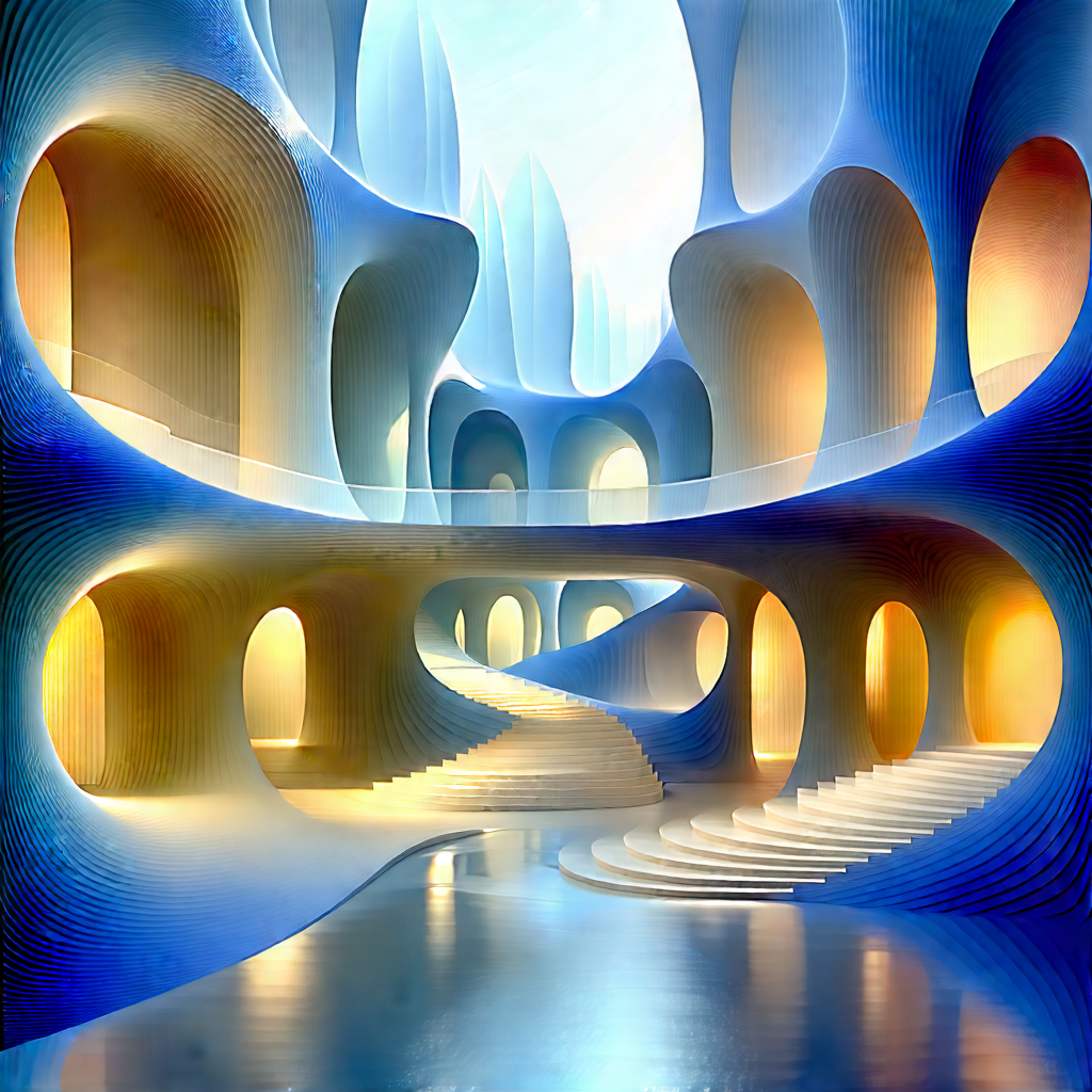 Futuristic Innovation Hub With Image, There