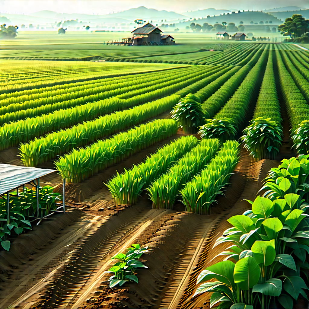 Agricultural Technology In Design Studio With Large, Lush