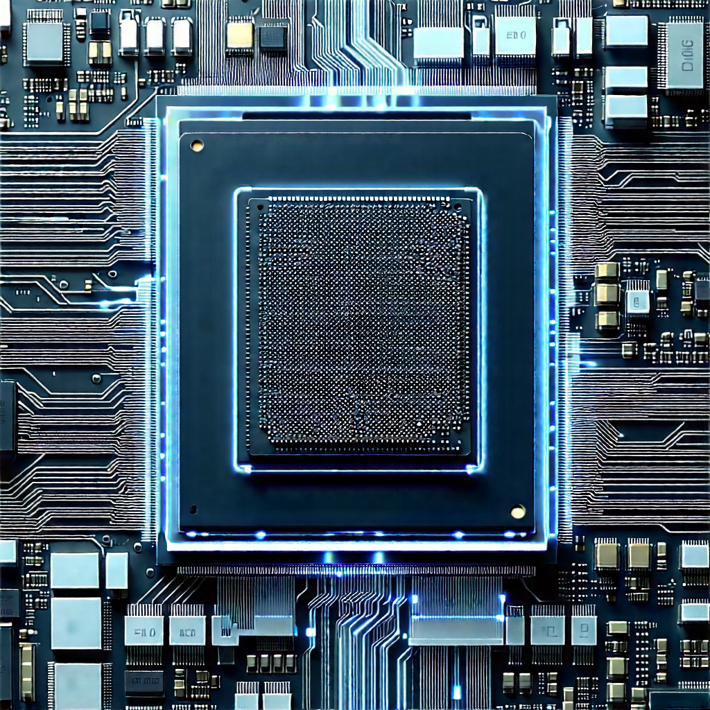Close-up of microprocessor