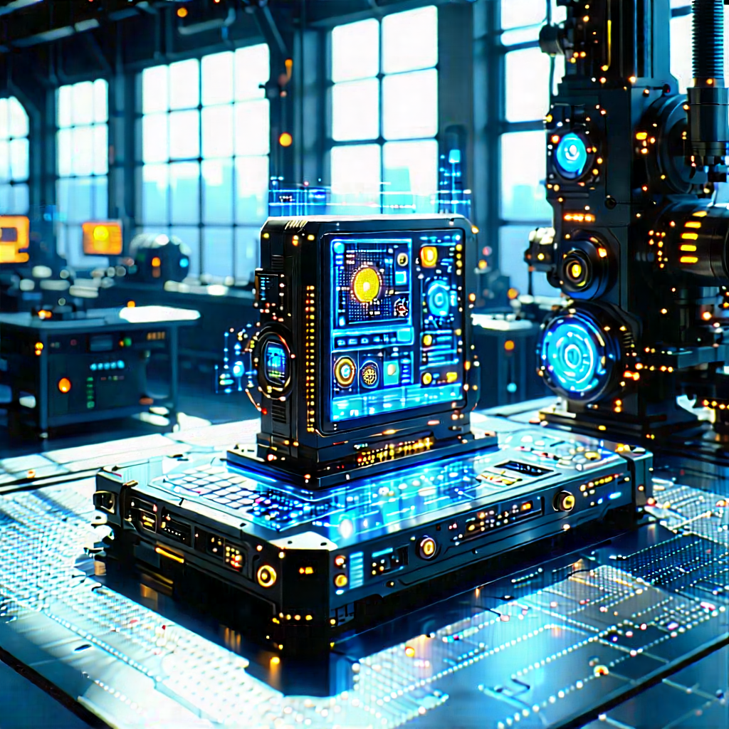 Educational Technology In Manufacturing Facility With Image, There