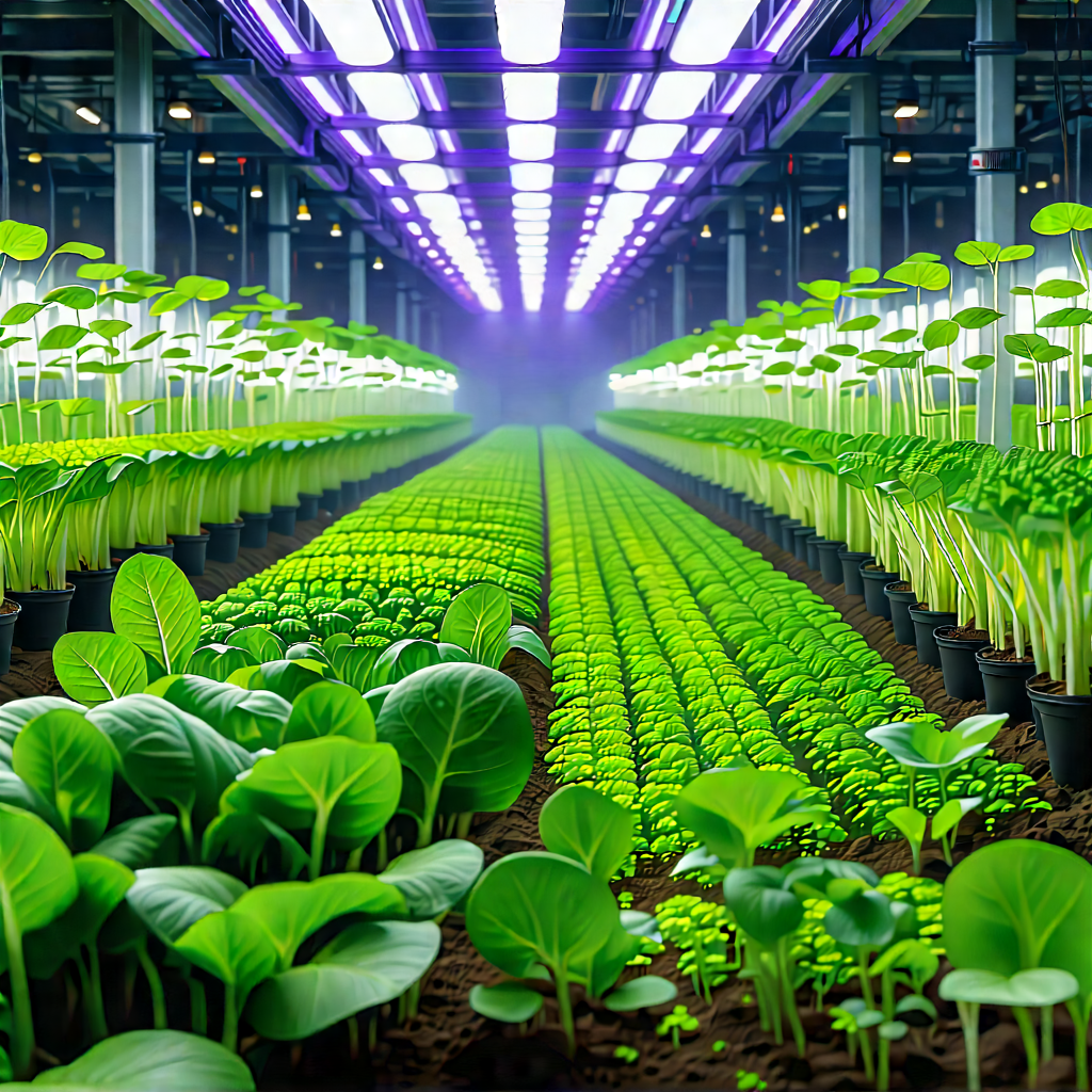Agricultural Technology In Manufacturing Facility With Large Indoor