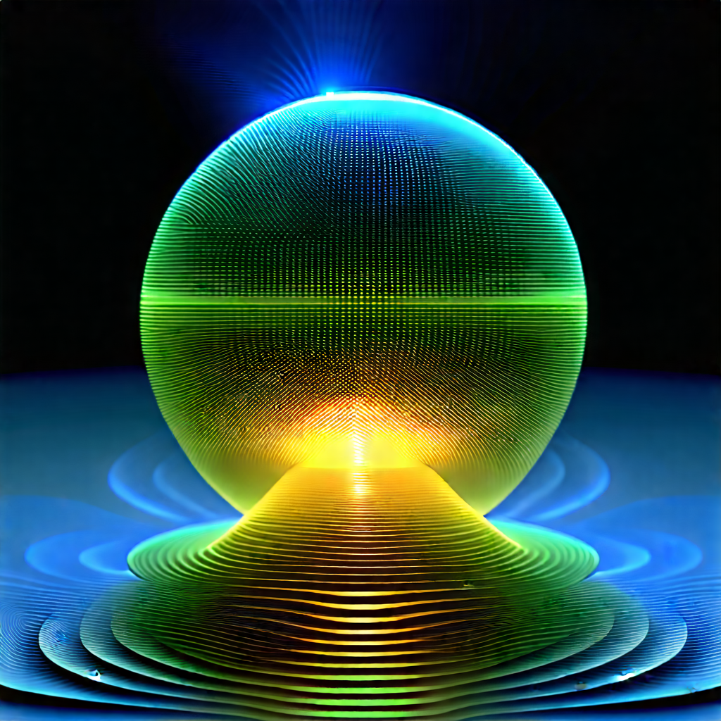 Artificial Intelligence Visualization With Large, Brightly