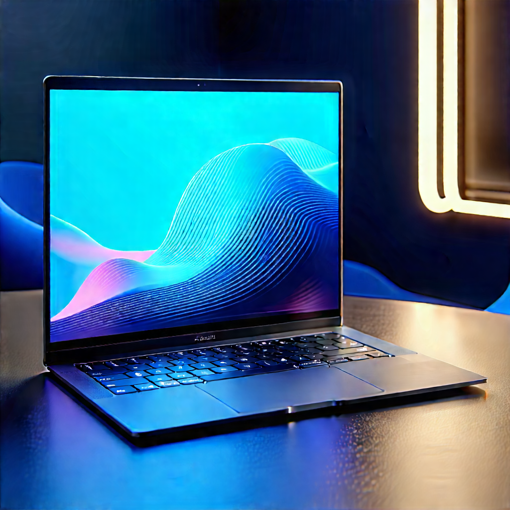 Laptop With Holographic Display With Black Laptop