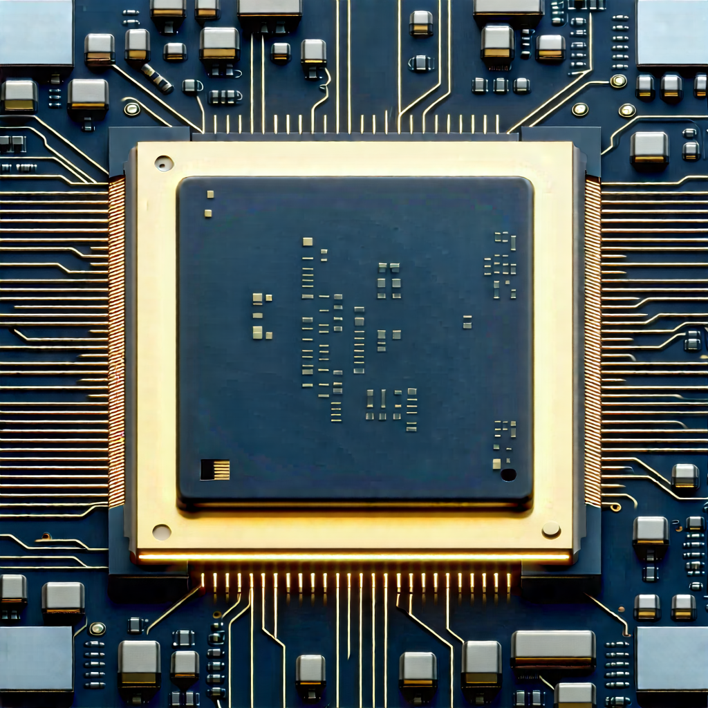Close-up of microprocessor