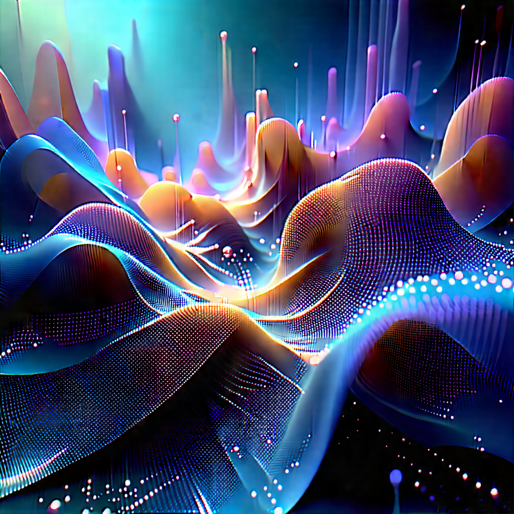 Particle movement captured in abstract form