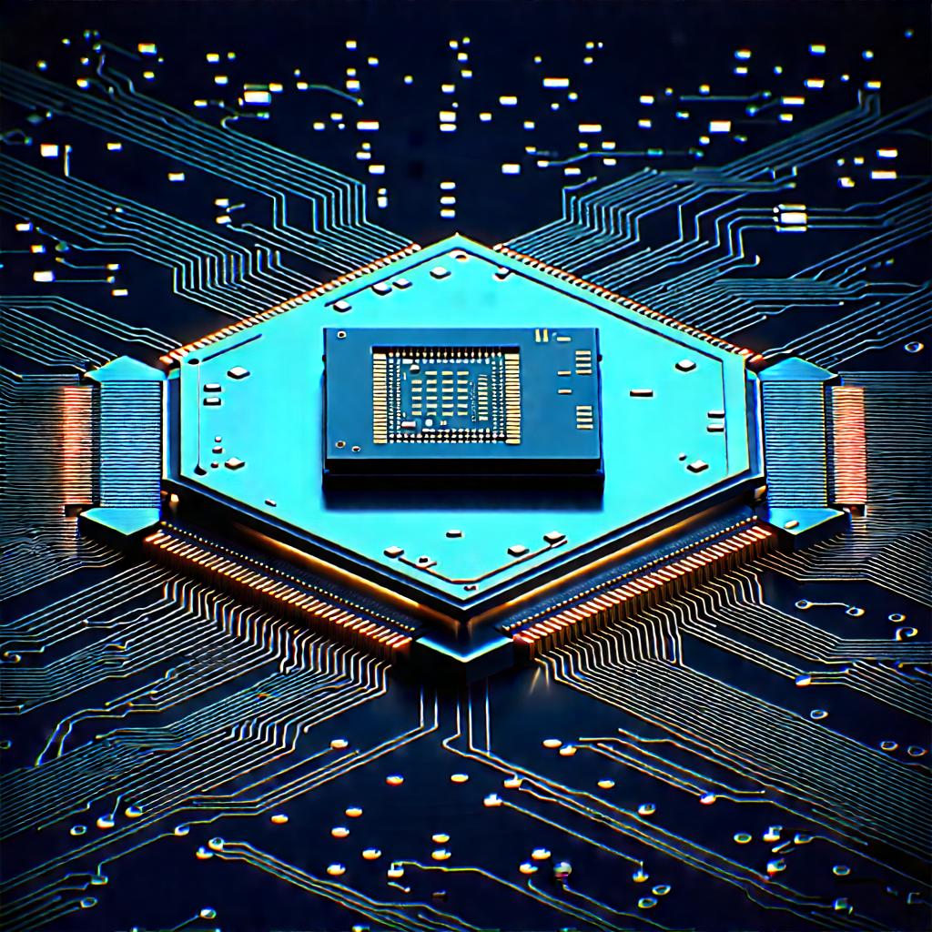 Close-up of microprocessor
