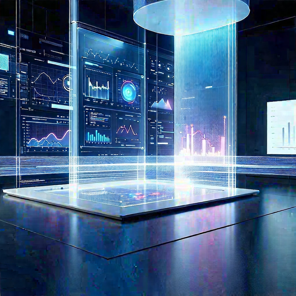 (futuristic:1.15) Tech Startup Office With Image, There