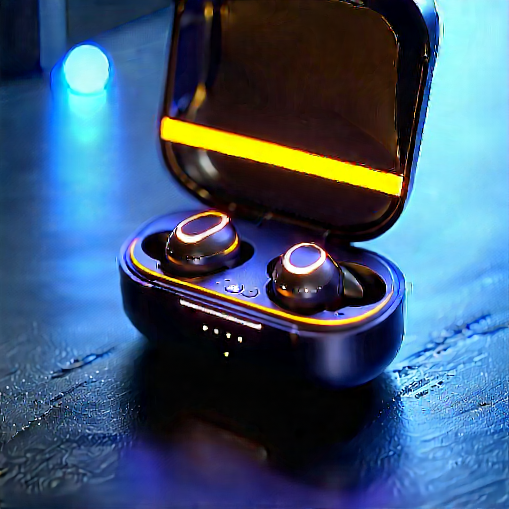 Wireless Earbuds With Glowing Screen With Pair Earphones