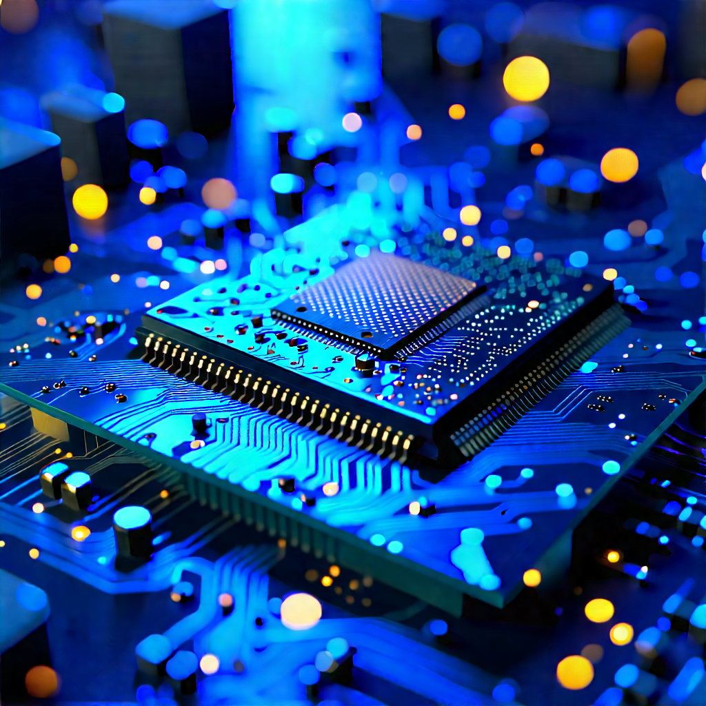 Circuit board with digital particles