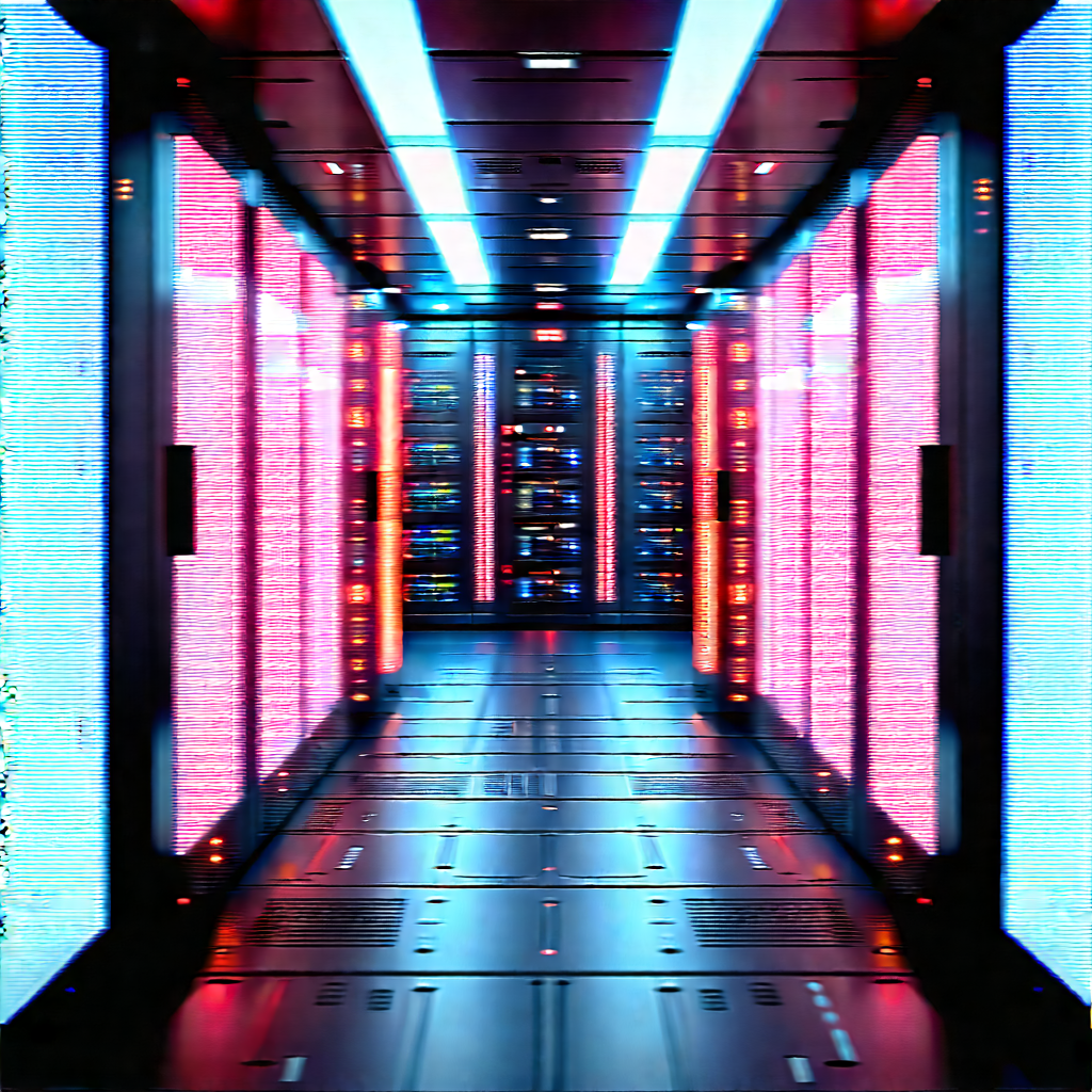 Futuristic Server Room With Image, There