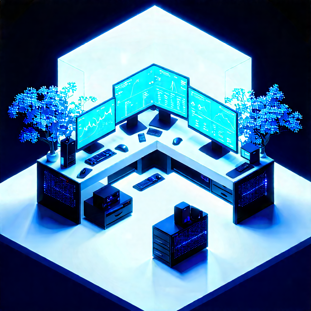 Futuristic Tech Startup Office With Image, There