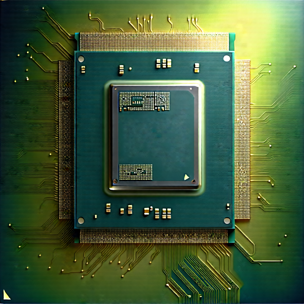 Close-up of microprocessor